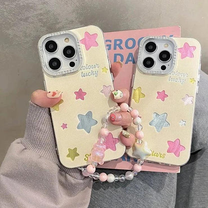 TSP43 Cute Phone Cases For iPhone 11, 12, 13, 14, and 15 Pro Max - Colorful Stars Design - Touchy Style