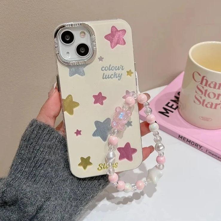 TSP43 Cute Phone Cases For iPhone 11, 12, 13, 14, and 15 Pro Max - Colorful Stars Design - Touchy Style