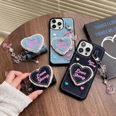 TSP47 Cute Phone Cases For iPhone 11, 12, 13, 14 Pro Max, and 15 - Heart Jeans Denim Cover - Touchy Style