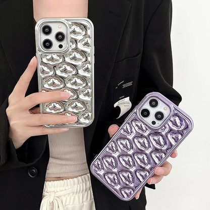 TSP51 Cute Phone Cases For iPhone 15 Pro Max, 14, 13, 11, 12, XR, X, XS Max, 7, 8 Plus, and SE - 3D Clouds Glossy Cover - Touchy Style