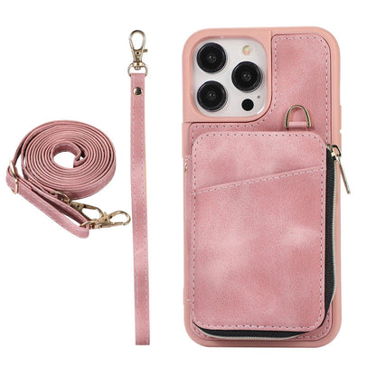 TSP52 Cute Phone Cases For iPhone 14 Pro Max, 15, 13, 12, and 11 - Leather Wallet - Crossbody Cover - Touchy Style