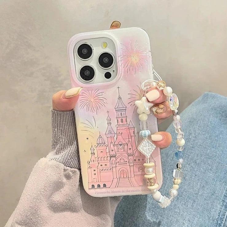TSP53 Cute Phone Cases For 15 Pro Max, 14, 13, 11, 12, and 15 Plus - Fireworks Castle Pattern - Touchy Style