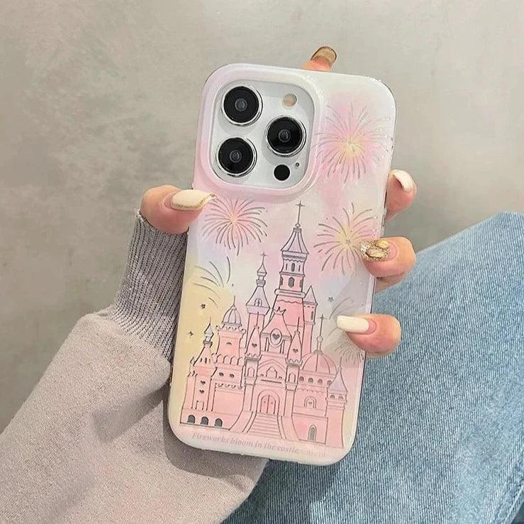 TSP53 Cute Phone Cases For 15 Pro Max, 14, 13, 11, 12, and 15 Plus - Fireworks Castle Pattern - Touchy Style