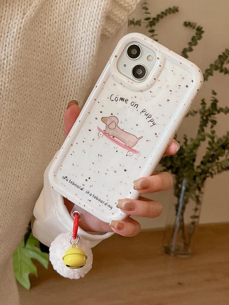 TSP54 Cute Phone Cases For iPhone 11, 12, 13, 14, 15 Pro Max - Cartoon Dog Pattern - Touchy Style