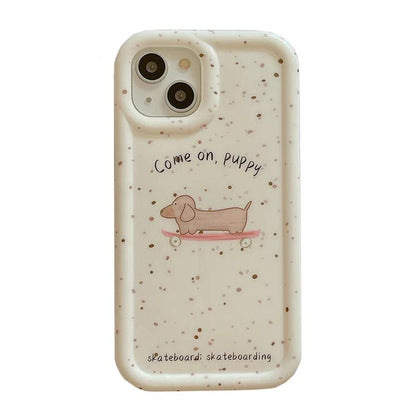 TSP54 Cute Phone Cases For iPhone 11, 12, 13, 14, 15 Pro Max - Cartoon Dog Pattern - Touchy Style