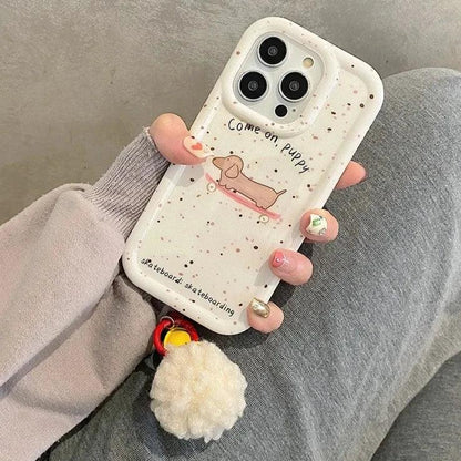 TSP54 Cute Phone Cases For iPhone 11, 12, 13, 14, 15 Pro Max - Cartoon Dog Pattern - Touchy Style