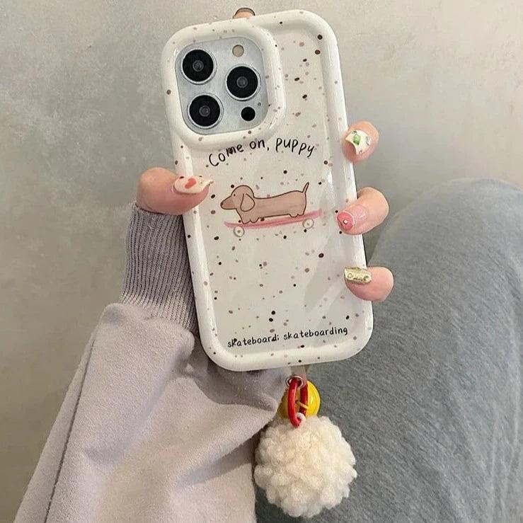 TSP54 Cute Phone Cases For iPhone 11, 12, 13, 14, 15 Pro Max - Cartoon Dog Pattern - Touchy Style