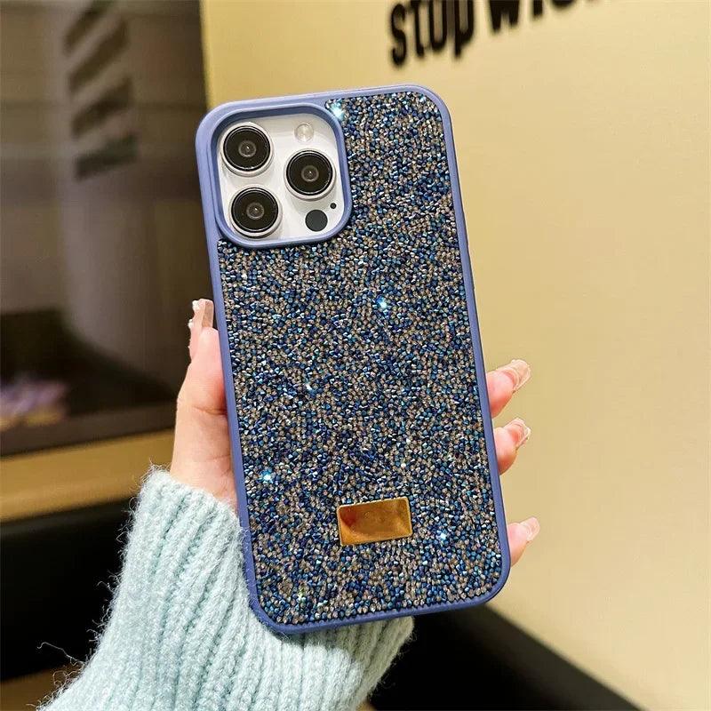 TSP55 Cute Phone Cases For iPhone 15 Plus, 14, 13, and 12 Pro Max - Shiny Stars Pattern - Touchy Style