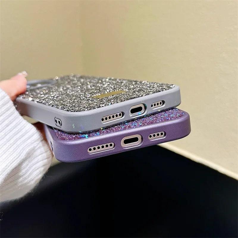 TSP55 Cute Phone Cases For iPhone 15 Plus, 14, 13, and 12 Pro Max - Shiny Stars Pattern - Touchy Style