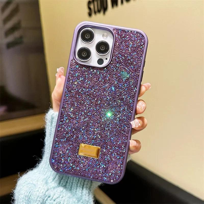 TSP55 Cute Phone Cases For iPhone 15 Plus, 14, 13, and 12 Pro Max - Shiny Stars Pattern - Touchy Style