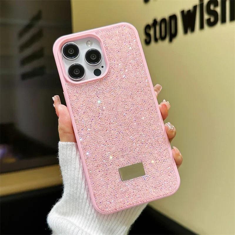 TSP55 Cute Phone Cases For iPhone 15 Plus, 14, 13, and 12 Pro Max - Shiny Stars Pattern - Touchy Style