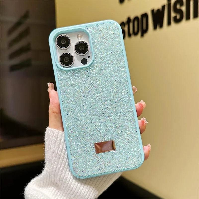 TSP55 Cute Phone Cases For iPhone 15 Plus, 14, 13, and 12 Pro Max - Shiny Stars Pattern - Touchy Style