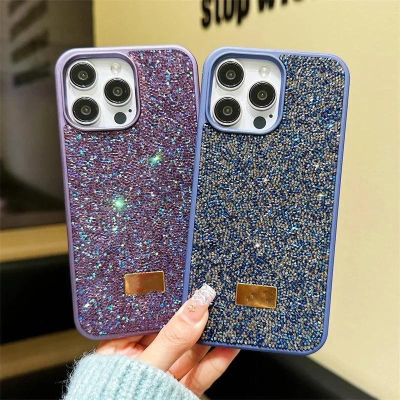 TSP55 Cute Phone Cases For iPhone 15 Plus, 14, 13, and 12 Pro Max - Shiny Stars Pattern - Touchy Style