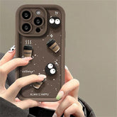 TSP6 Cute Phone Case for iPhone 15 Pro Max, 14 Pro Max, 13, 12 Pro, 11, X, and XR - Cartoon 3D Coffee Pattern - Touchy Style