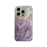 TSP64 Cute Phone Case for iPhone 11, 12, 13, 14, 15 Pro Max, and 15 Plus - Stylish Laser Gradient Feather Pattern - Touchy Style