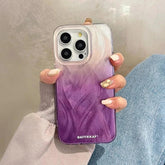 TSP64 Cute Phone Case for iPhone 11, 12, 13, 14, 15 Pro Max, and 15 Plus - Stylish Laser Gradient Feather Pattern - Touchy Style