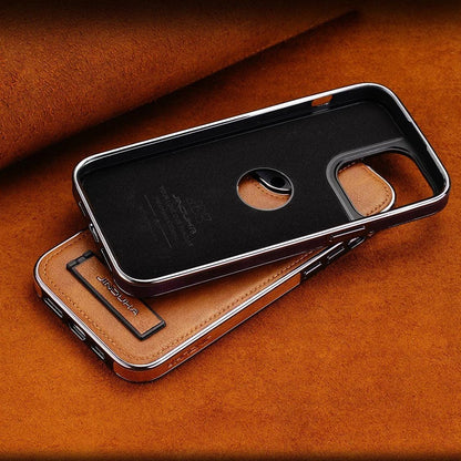 TSP70 Cute Phone Cases For iPhone 14 Pro Max, 13, 12, and 15 - With Invisible Kickstand - Leather Cover - Touchy Style