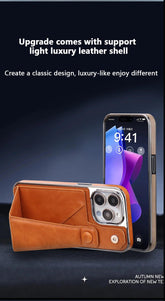 TSP71 Cute Phone Cases For iPhone 15 Pro Max, 14 Plus, 13, and 12 - Leather Wallet Cover With Folding Kickstand - Touchy Style