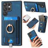 TSP72 Cute Phone Cases For Galaxy S23 Ultra, S22 Plus, and S21 - With Magnetic Cards Bag and Ring Holder - Touchy Style