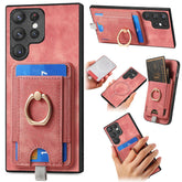 TSP72 Cute Phone Cases For Galaxy S23 Ultra, S22 Plus, and S21 - With Magnetic Cards Bag and Ring Holder - Touchy Style