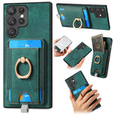 TSP72 Cute Phone Cases For Galaxy S23 Ultra, S22 Plus, and S21 - With Magnetic Cards Bag and Ring Holder - Touchy Style