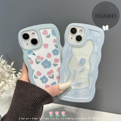 TSP73 Cute Phone Cases For Huawei P30, P20, P40, P50 Pro, Nova 7, 8, 10, Mate 20, 30, 40, and 50 Pro - Flower Pattern - Touchy Style