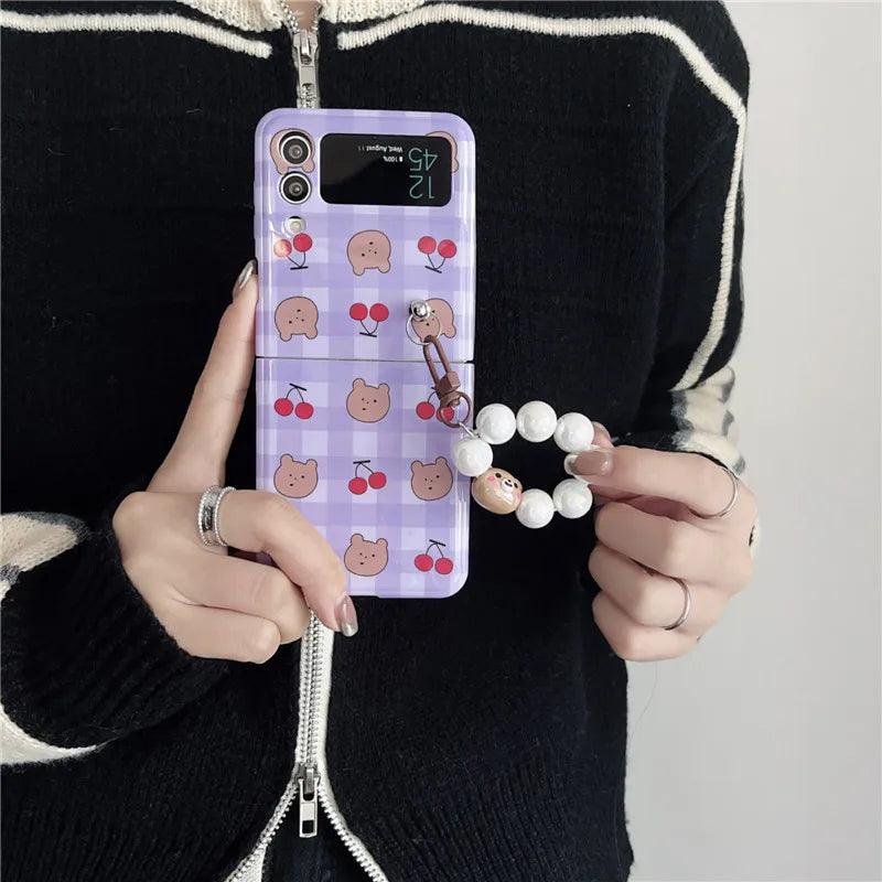 TSP75 Cute Phone Cases For Galaxy Z Flip 3, Z Flip 4, and Z Flip 5G - Cartoon Cover - Touchy Style