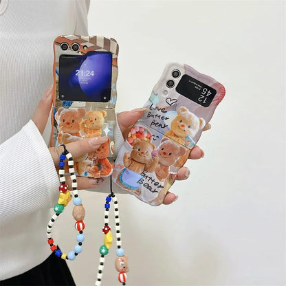 TSP75 Cute Phone Cases For Galaxy Z Flip 3, Z Flip 4, and Z Flip 5G - Cartoon Cover - Touchy Style