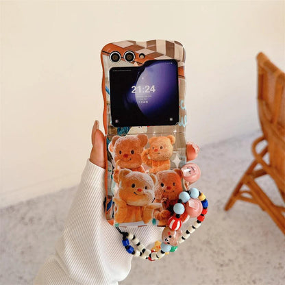 TSP75 Cute Phone Cases For Galaxy Z Flip 3, Z Flip 4, and Z Flip 5G - Cartoon Cover - Touchy Style