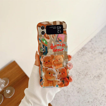 TSP75 Cute Phone Cases For Galaxy Z Flip 3, Z Flip 4, and Z Flip 5G - Cartoon Cover - Touchy Style