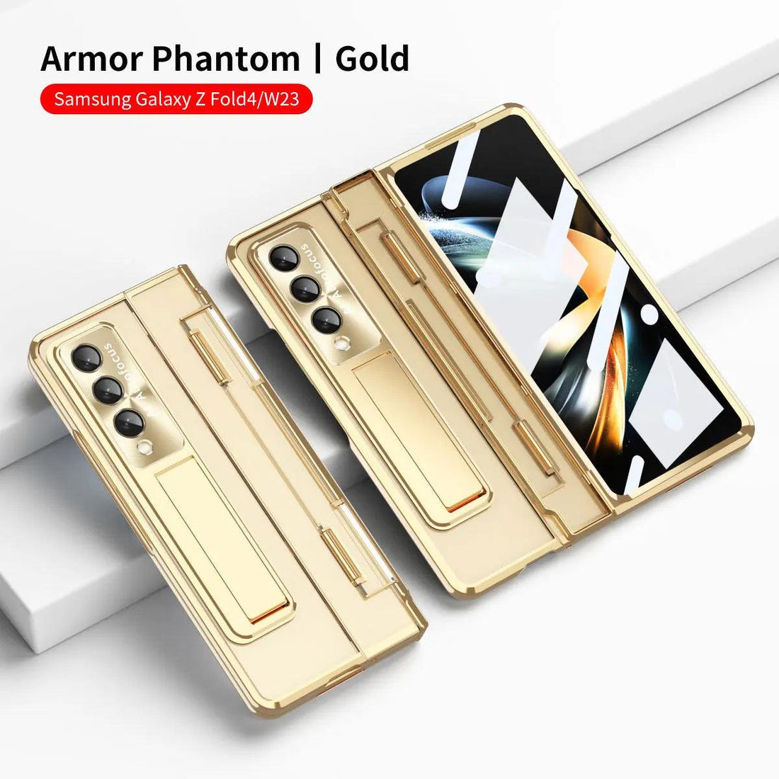 TSP77 Cute Phone Cases For Galaxy Z Fold5 and Z Fold3 4 - Fold Edition Cover with Tempered Glass - Touchy Style
