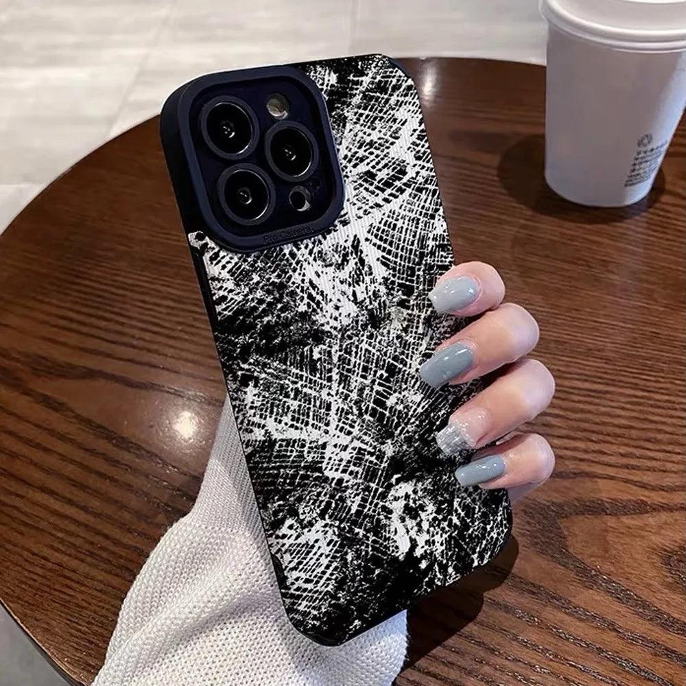 TSP83 Cute Phone Cases For iPhone 15, 15Pro, 15Pro Max, 14, 13 Pro Max, 11, 12 Pro, 7, 8 Plus, X, XS Max, and XR - Dark Graffiti Cover - Touchy Style