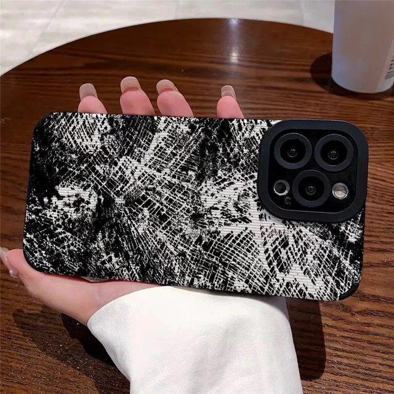 TSP83 Cute Phone Cases For iPhone 15, 15Pro, 15Pro Max, 14, 13 Pro Max, 11, 12 Pro, 7, 8 Plus, X, XS Max, and XR - Dark Graffiti Cover - Touchy Style