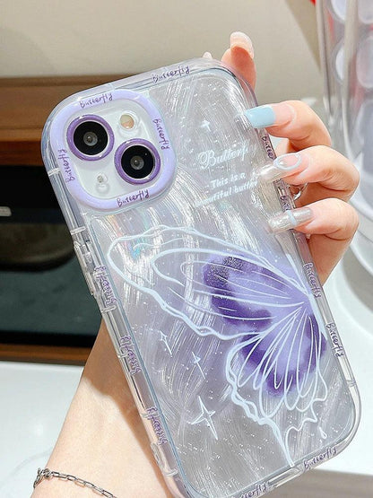 TSP86 Cute Phone Cases For iPhone 14, 13, 11, 15 Pro Max, 12 Pro, XS, XR, X, 8, and 7 Plus, and 14Pro and 13Pro - Transparent Girly Pattern - Touchy Style