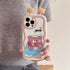 TSP88 Cute Phone Cases For iPhone 11, 12, 13, 14, 15 Pro Max - 3D Swimming Bear Frog Pattern - Wavy Cover - Touchy Style