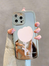 TSP91 Cute Phone Cases For iPhone 15 Pro Max, 14, 13, 12, and 11 - Plating Mirror Tulip Back Cover - Touchy Style