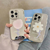 TSP91 Cute Phone Cases For iPhone 15 Pro Max, 14, 13, 12, and 11 - Plating Mirror Tulip Back Cover - Touchy Style