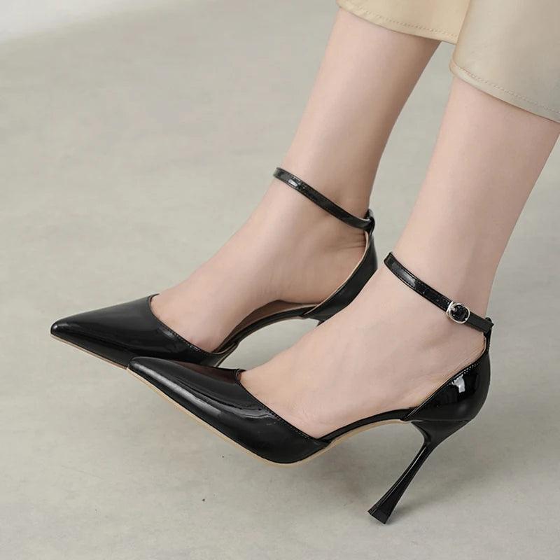 TSS33 Leather Pumps Thin High Heels - Women&