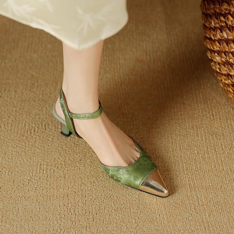 TSS61 Leather Handmade Sandals - Women&