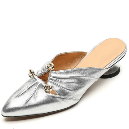 TSS69 Leather Slippers Sandals - Women&