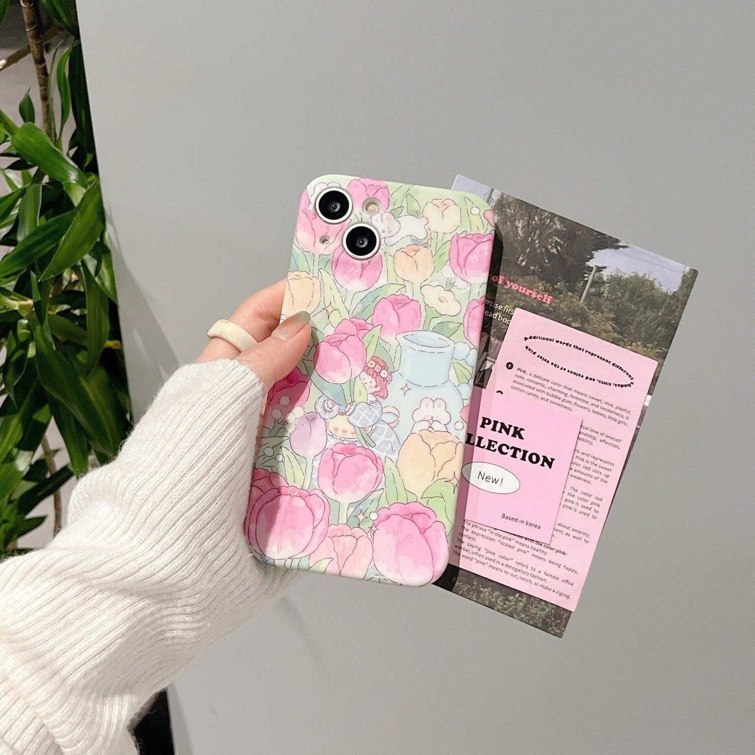 Tulip Garden Flowers Cute Phone Case - For iPhone 14, 13, 12, 11 Pro Max Cover - Touchy Style