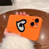 Ultra-Thin Cute Heart Hollow Phone Case for iPhone 14, 13, 12, 11 Pro Max, 14 Plus, and 11 with Matte Lens Film - Touchy Style .