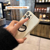 Ultra-Thin Cute Heart Hollow Phone Case for iPhone 14, 13, 12, 11 Pro Max, 14 Plus, and 11 with Matte Lens Film - Touchy Style .