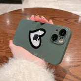 Ultra-Thin Cute Heart Hollow Phone Case for iPhone 14, 13, 12, 11 Pro Max, 14 Plus, and 11 with Matte Lens Film - Touchy Style .