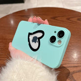 Ultra-Thin Cute Heart Hollow Phone Case for iPhone 14, 13, 12, 11 Pro Max, 14 Plus, and 11 with Matte Lens Film - Touchy Style .