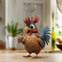 Unique Keychains - 3D Acrylic Cartoon Rooster - Chicken Shape - TSKC13 Design - Touchy Style