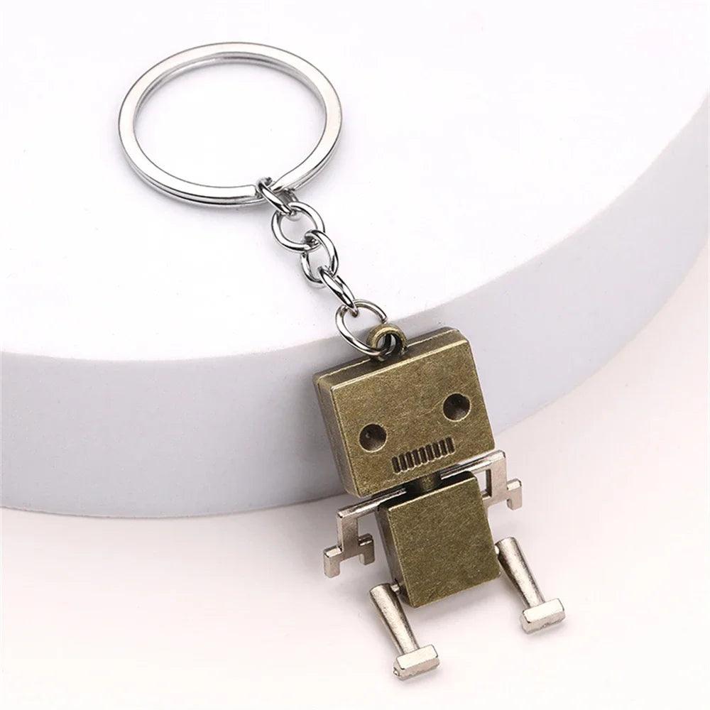 Unique Keychains - 3D Movable Joint Mini Robot - Bronze Color - TSKC7 - Touchy Style