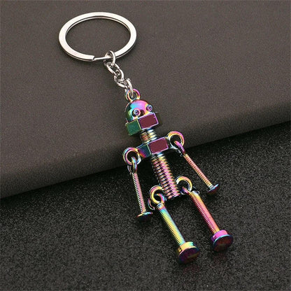 Unique Keychains - 3D Movable Joint Mini Robot - Bronze Color - TSKC7 - Touchy Style