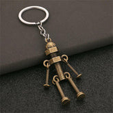 Unique Keychains - 3D Movable Joint Mini Robot - Bronze Color - TSKC7 - Touchy Style