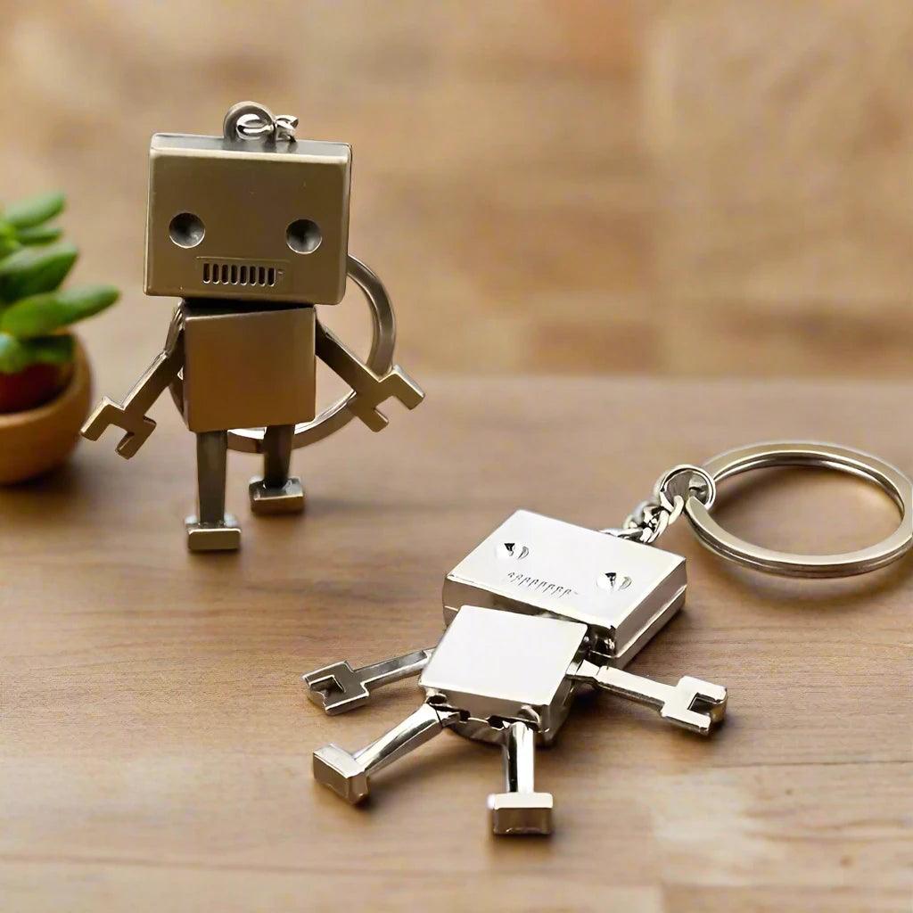 Unique Keychains - 3D Movable Joint Mini Robot - Bronze Color - TSKC7 - Touchy Style